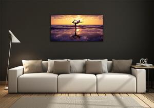 Moderní foto obraz na stěnu Joga na pláži osh-98847992