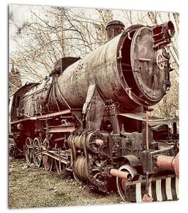 Historický obraz lokomotivy (30x30 cm)