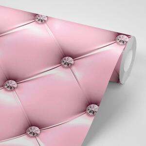 Tapeta elegance kůže v bonbonově růžové - 150x100