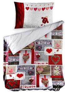 Gipetex Natural Dream 3D italské povlečení 100% bavlna Patchwork - 140x220 / 70x90 cm
