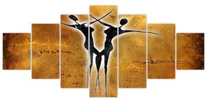 Obraz malby tanečního páru (210x100 cm)
