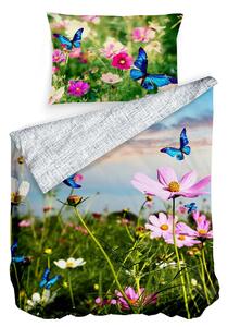 Gipetex Natural Dream 3D italské povlečení 100% bavlna Garden - 140x200 / 70x90 cm