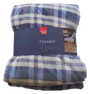 Mistral home Pléd Mistral Home Flannel printed Navy check modrá 150x200 cm