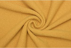 Kabátová vlna buklé - Hořčicově žlutá