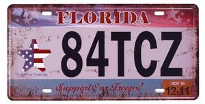 Kovová cedule registrační značka USA 84TCZ