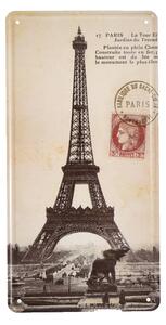 Kovová cedule Eiffelova věž