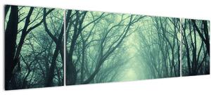 Obraz - Cesta s alejí stromů (170x50 cm)