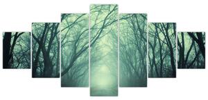 Obraz - Cesta s alejí stromů (210x100 cm)