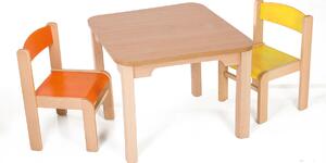 Hajdalánek Dětský stolek MATY + židličky LUCA (oranžová, žlutá) MATYLUCAORAZLU