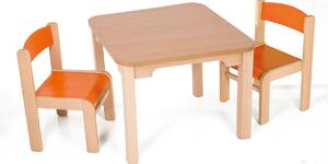 Hajdalánek Dětský stolek MATY + židličky LUCA (oranžová, oranžová) MATYLUCAORAORA