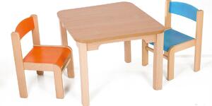 Hajdalánek Dětský stolek MATY + židličky LUCA (oranžová, modrá) MATYLUCAORAMO