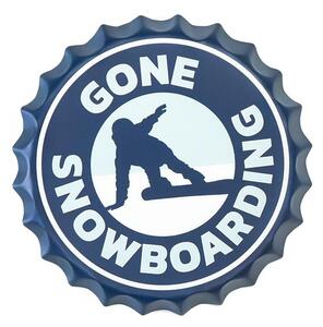 Pivní víčko na zeď Snowboarding