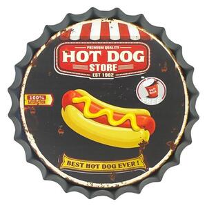 Pivní víčko na zeď Hot Dog