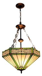 BRILAGI - Tiffany vitrážový lustr na řetězu EMERALD 3xE27/60W/230V pr. 50 cm