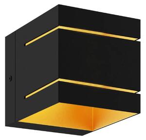 Moderní nástěnné svítidlo Transfer 2 černá/zlatá