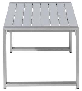 Zahradní hliníkový stůl 90 x 50 cm světle šedý SALERNO