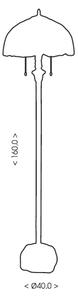 BRILAGI - Tiffany vitrážová stojací lampa CORAL 2xE27/60W/230V