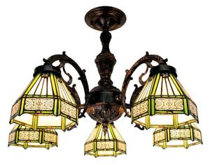 BRILAGI - Tiffany vitrážový přisazený lustr EMERALD 5xE27/60W/230V pr. 60 cm
