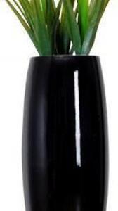 Vivanno květináč MAGNUM, sklolaminát, výška 100 cm, černý lesk