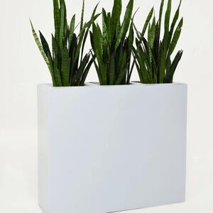 Vivanno samozavlažovací květináč ELEMENTO, sklolaminát, šířka 88 cm, bílý mat