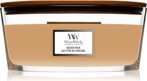 Woodwick Golden Milk vonná svíčka s dřevěným knotem (hearthwick) 453.6 g