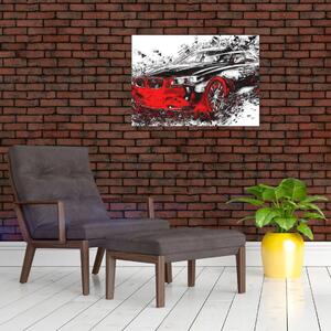 Obraz - Malované auto v akci (70x50 cm)