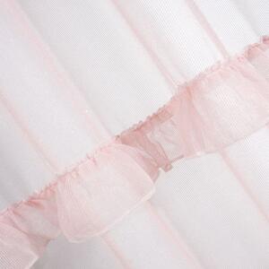 Růžová záclona na kroužcích ARIANA 140x250 cm