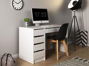 PC stolek Heron, Barva dřeva: bílá/bílý lesk Mirjan24 5902928802931