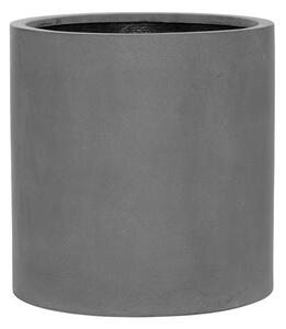 Pottery Pots Venkovní květináč kulatý Max L, Grey (barva šedá), kolekce Natural, kompozit Fiberstone, průměr 50 cm x v 50 cm, objem cca 98 l