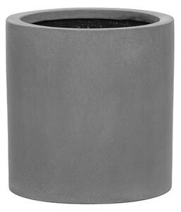 Pottery Pots Venkovní květináč kulatý Max S, Grey (barva šedá), kolekce Natural, kompozit Fiberstone, průměr 30 cm x v 30 cm, objem cca 20 l