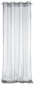 Stříbrná záclona na kroužcích AIDEN 140x250 cm