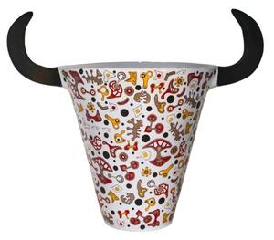 Velká porcelánová váza ve tvaru býčí hlavy s motivy Pabla Picassa