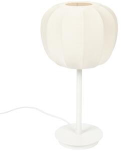 White Label Bílá látková stolní lampa WLL SHEM
