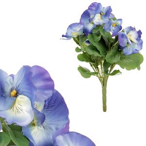 Květina umělá Maceška, barva modrá KT7190