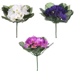 Fialky v pugetu, mix 3 barev (fialová,bílá,růžová) Květina umělá S6028