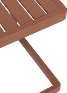 Červený kovový zahradní odkládací stolek Bizzotto Konnor 40 x 40 cm