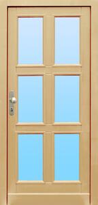 Mand CZ s.r.o. Vchodové dřevěné dveře ZORA 6S (42mm) Orientace Dveří: Pravé, Rozměr dle ČSN: 80 / 197