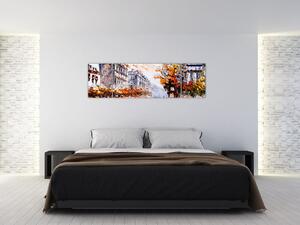 Obraz - Život ve městě (170x50 cm)