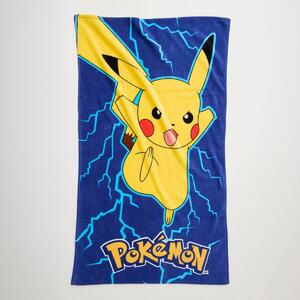 Dětská osuška Pokémon®, froté a velur 320g/m1 modrá