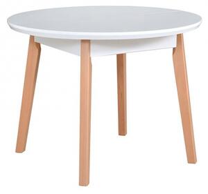 Rozkládací kulatý stůl Harry 100/130 IV, Barva dřeva: bílá, Barvy nožiček: Sonoma Mirjan24 5902928720525