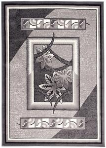Chemex Moderní koberec Tap - čtverce a květiny 1 - šedý Rozměr koberce: 80x150 cm