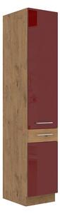 Dřevěná kuchyňská linka Woodline 40 DK-210 2F, Barva: Dub lancelot / bordo lesk Mirjan24 5902928821185