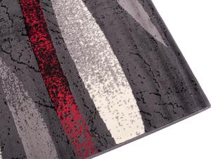 Chemex Moderní koberec Tap - obrazce 3 - šedý/červený Rozměr koberce: 80x150 cm
