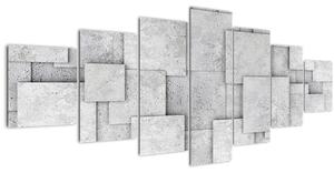 Obraz - Abstrakce betonových kachliček (210x100 cm)