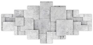 Obraz - Abstrakce betonových kachliček (210x100 cm)