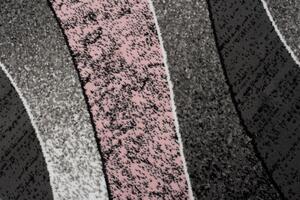 Chemex Moderní koberec Tap - vlnky 5 - růžový/šedý Rozměr koberce: 120x170 cm