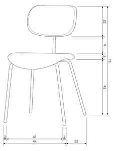 Hoorns Béžová čalouněná jídelní židle Dina