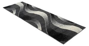 Chemex Moderní koberec Tap - vlnky 5 - tmavě šedý/bílý Rozměr koberce: 120x170 cm
