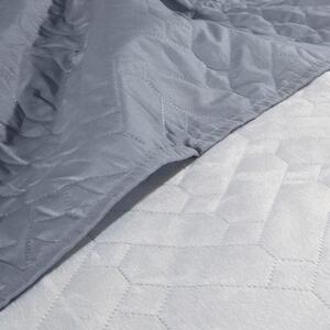 Bílý sametový přehoz na postel LUIZ 170x210 cm