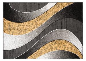 Chemex Moderní koberec Tap - vlnky 5 - žlutý/šedý Rozměr koberce: 120x170 cm